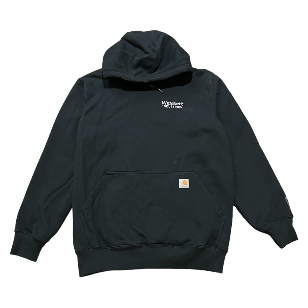 Black Vintage Carhart Weickert Industries Pullover Hoodie | Size M